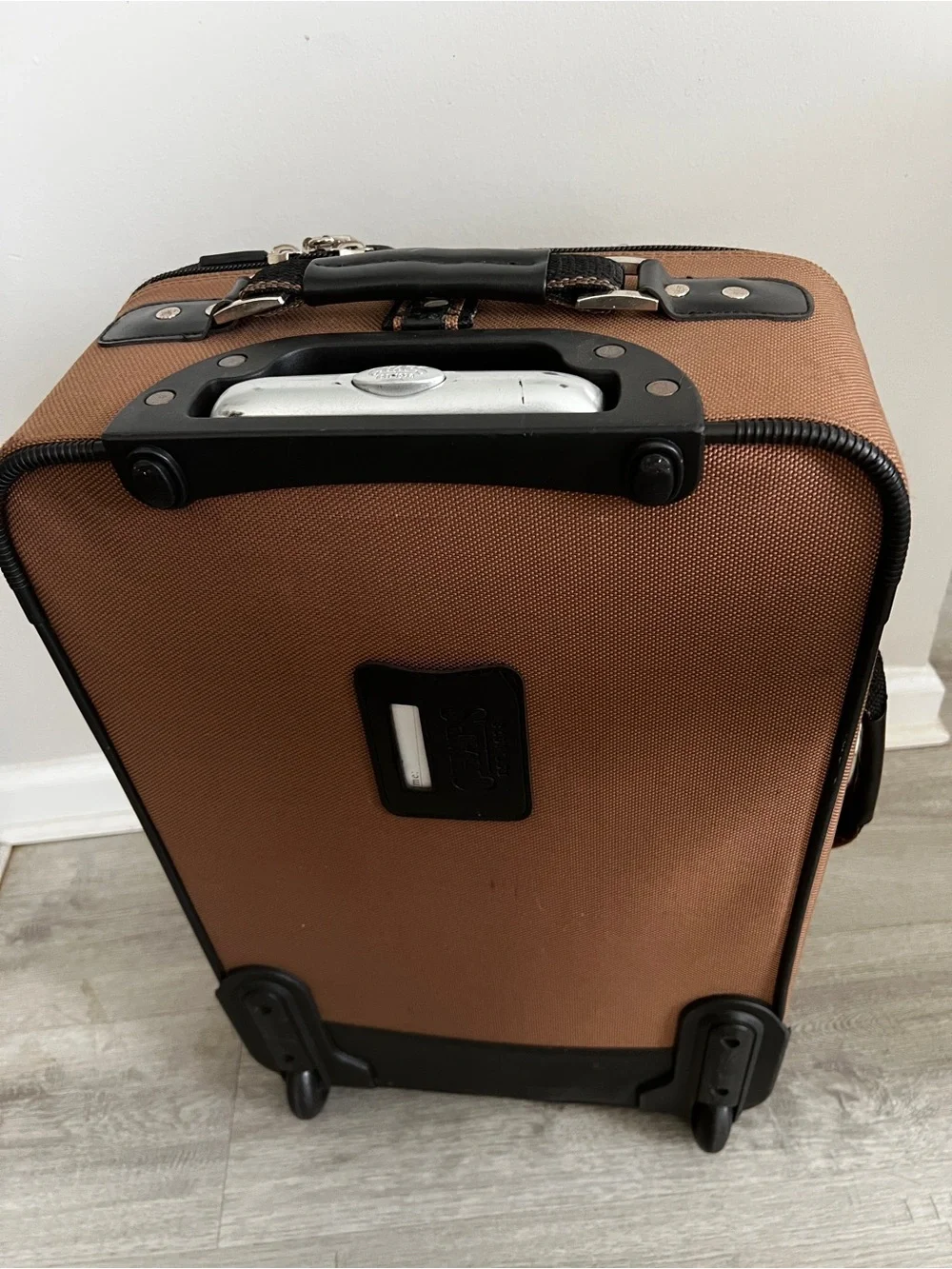 RARE Vintage Ralph Lauren Chaps Rolling Suitcase Luggage Tan